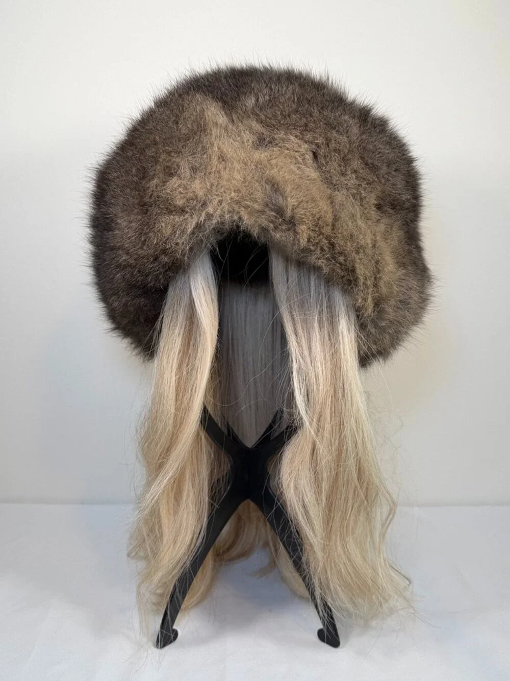 Vintage 50s MARCHE Exclusive Russian Genuine Fur Brown Hat